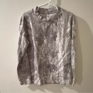 Boys Abercrombie Gray Camouflage Long Sleeve Shirt